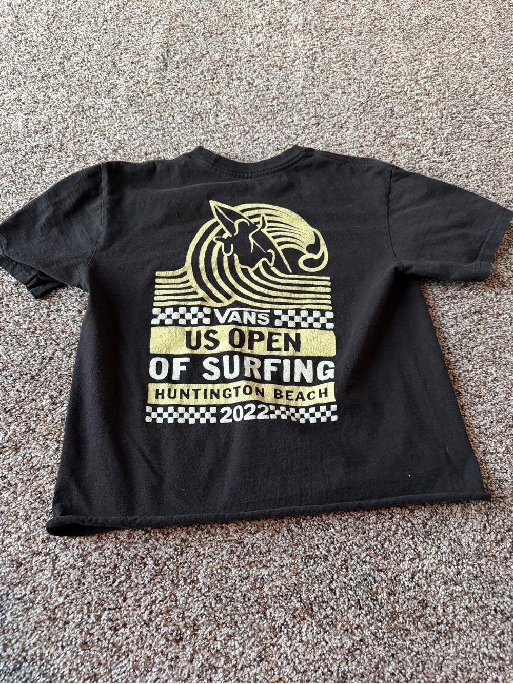 Vans 2022 US Open Surfing Huntington Beach Small Cropped Graphic Tee